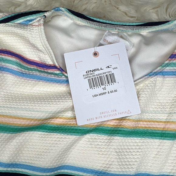O'Neill Swim New Oneill Girls Lowtide Long Sleeve Crop Top Swim Set